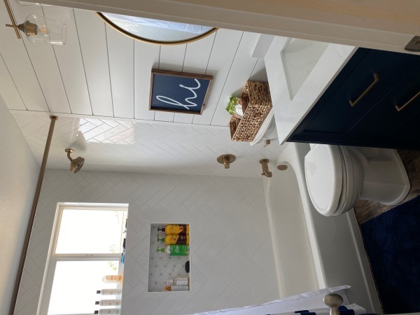 After photo of a hall bath