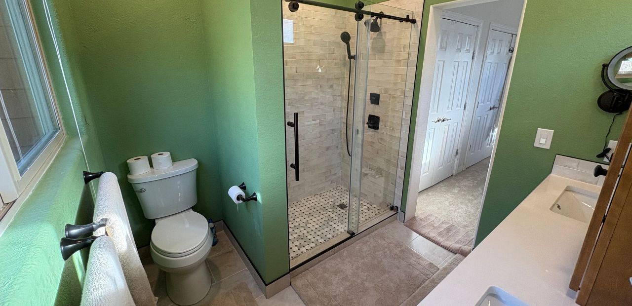 Modern update and a bathroom layout that works