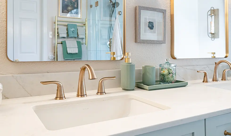 blue tiled full bathroom