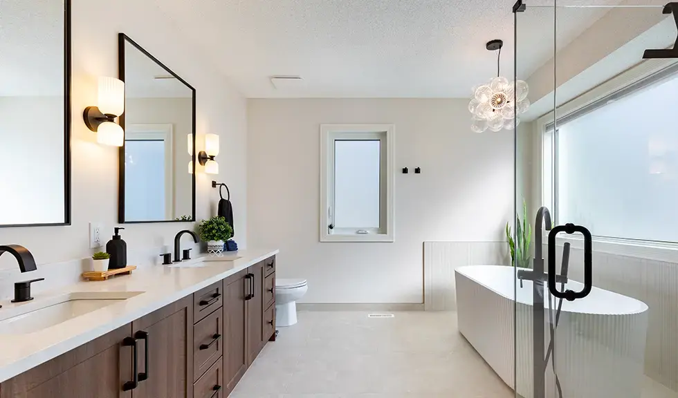 neutral finished bathroom