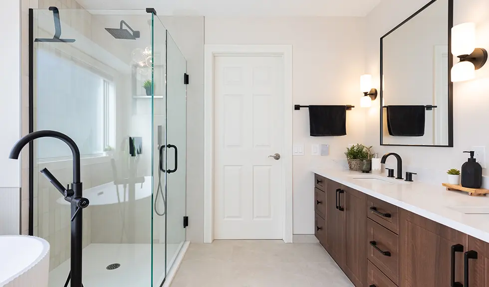 neutral finished bathroom