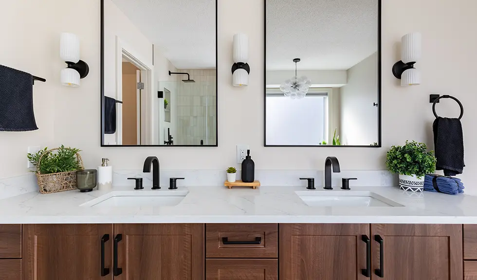 neutral finished bathroom