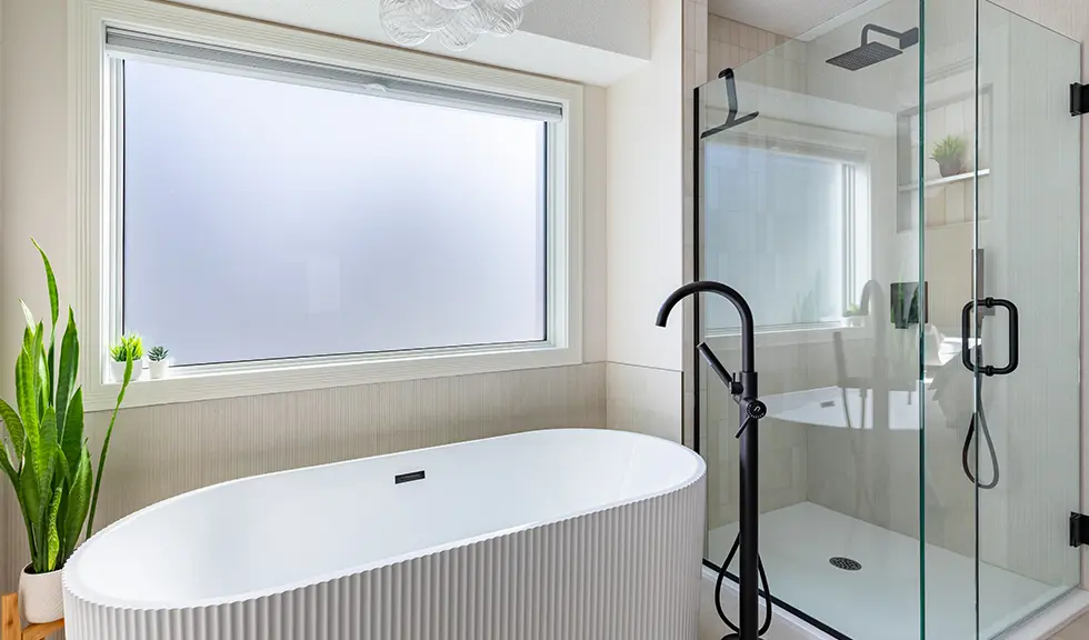 neutral finished bathroom